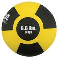 Sport Supply Group Reactor Rubber Medicine Ball 3kg Yellow 1266306